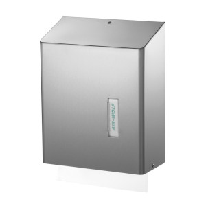 Podajnik ręczników papierowych Air-Wolf serii Omega na ok. 500 ręczników papierowych, szczotkowana stal szlachetna