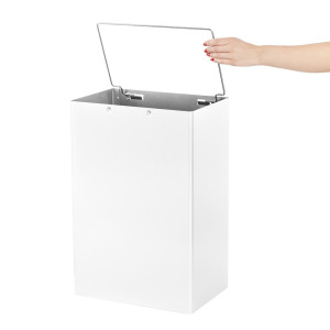 Pojemnik na odpady Air-Wolf, pojemność 50 litrów, kolor biały