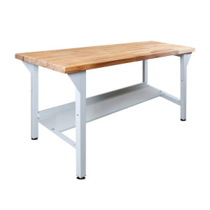 Ława warsztatowa Steinbock® Original, 1 x półka, udźwig 500 kg, wys. x szer. x gł. 850 x 1500 x 750 mm, RAL 7035