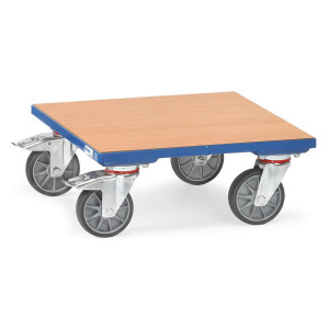 Wózek na skrzynie fetra® z platformą drewnianą, udźwig 400 kg, powierzchnia ładunkowa szer. x gł. 500 x 500 mm