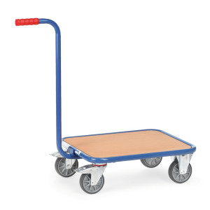 Transporter z uchwytem fetra®, platforma drewniana, 4 koła, udźwig 250 kg
