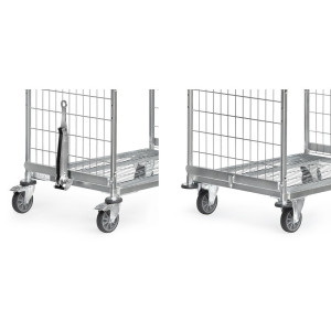 Dyszel + sprzęg do wózka do kompletacji fetra®, szerokość 610 mm