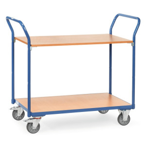 Wózek stołowy fetra®, udźwig 200 kg, 2 poz. po 1000 × 600 mm