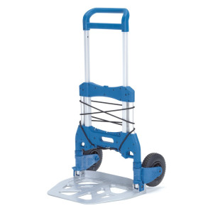 Składany aluminiowy wózek transportowy fetra®, udźwig 250 kg, szufla szer. x gł. 595 x 450 mm