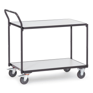 Wózek stołowy ESD fetra®, udźwig 300 kg, 2 powierzchnie ładunkowe o wymiarach 500 × 850 mm