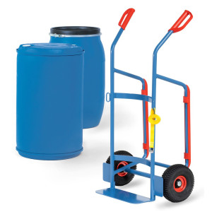 Transporter do beczek fetra®, udźwig 250 kg, ogumienie pneumatyczne