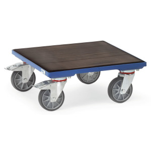 Wózek na skrzynie fetra® z gumą żłobkowaną, udźwig 400 kg, powierzchnia ładunkowa 500 x 500 mm