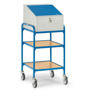 Mobilna pulpit fetra® z zamykanym nadstawkiem, ruchoma