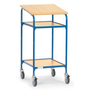 fetra® Mobilna pulpit Premium, otwarta, z 2 półkami