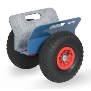 Transporter do płyt fetra® ze szczękami zaciskowymi, udźwig 250 kg, szerokość zacisku 30–95 mm, ogumienie z pełnej gumy