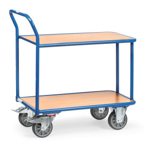 Wózek stołowy fetra®, udźwig 400 kg, 2 piętra o wymiarach 1000 × 700 mm