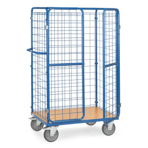 Wózek do paczek fetra®, udźwig 600 kg, powierzchnia ładunkowa szer. x gł. 1 200 x 800 mm, wysokość 1 800 mm, z daszkiem