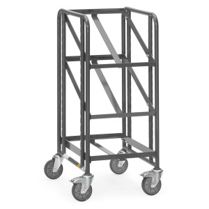 Wózek piętrowy do pojemników Euro ESD fetra®, udźwig 250 kg, 3 powierzchnie ładunkowe o wymiarach 410 x 610 mm, bez półek