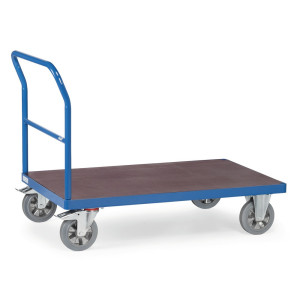 Wózek platformowy do dużych obciążeń fetra®, z pałąkiem do pchania, powierzchnia ładunkowa szer. x gł. 700 x 1 000 mm