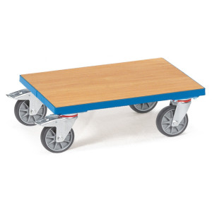 Wózek na skrzynie fetra® z platformą drewnianą, udźwig 250 kg, powierzchnia ładunkowa szer. x gł. 610 x 410 mm