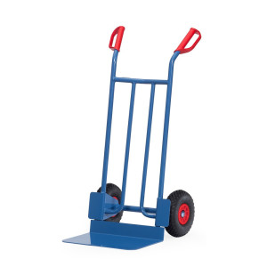 Wózek transportowy fetra®, wysokość 1150 mm, udźwig 250 kg, szufla szer. x gł. 480 x 300 mm, prosty, ogumienie PU