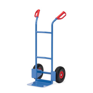 Wózek transportowy fetra®, wysokość 1150 mm, udźwig 200 kg, szufla szer. x gł. 320 x 250 mm, prosty, ogumienie PU