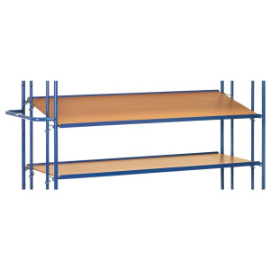Dodatkowa półka, płyta sitodrukowa do wózka piętrowego na pojemniki euro fetra®, powierzchnia ładunkowa 1 250 x 610 mm