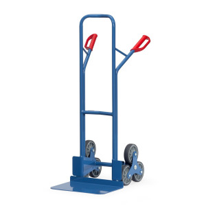 Wózek schodowy fetra®, 3-ramienna gwiazda kół, udźwig 200 kg, szufla szer. × gł. 480 × 300 mm, stal