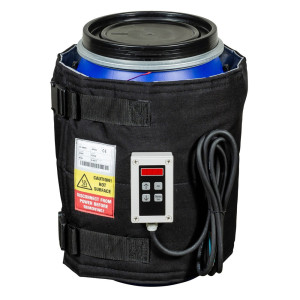 Kołnierz grzewczy do beczek Kuhlmann z cyfrowym sterownikiem, 25–30 l, 0–90ºC, 230 V, 225 W, dł. x wys. 1200 x 400 mm