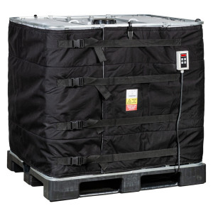 Kołnierz grzewczy do kontenerów IBC Kuhlmann z cyfrowym sterownikiem, 1000 l, 0–40ºC, 230 V, 1300 W, dł. x wys. 4400 x 1000 mm