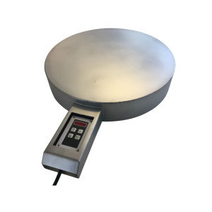 Urządzenie do ogrzewania dna beczek Kuhlmann, 200–220 l, 0–120ºC, 230 V, 900 W, Ø 550 mm