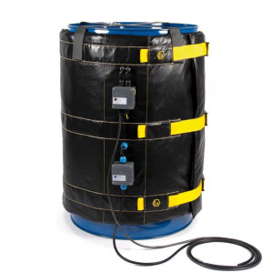 Kołnierz grzewczy beczki Kuhlmann ATEX, 30 l, 230 V, 350 W, dł. x szer. x wys. 1200 x 25 x 400 mm