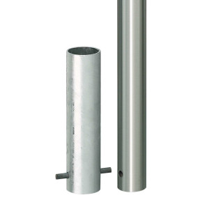 Pachołek ze stali szlachetnej MORAVIA MILANO, do osadzenia w betonie, wys. x Ø 925 (+260) x 102 mm