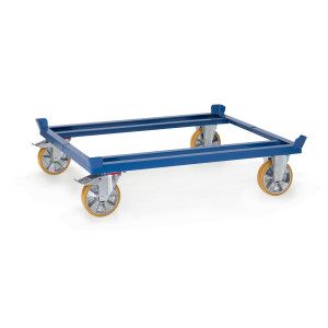 Podwozie paletowe fetra®, koła z PU, udźwig 1050 kg, wymiary 1210 x 1010 mm, kolor niebieski brylantowy