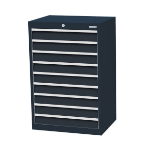 Szafa z szufladami Bedrunka+Hirth Profi, szuflady 9 x 100 mm, wys. x szer. x gł. 1019 x 680 x 500 mm, szary antracyt, szary antracyt