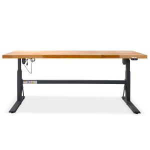 Ława warsztatowa Steinbock® e-Adjust z funkcją elektrycznej regulacji wysokości, wys. x szer. x gł. 700–1170 x 2000 x 750 mm, udźwig 350 kg