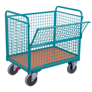 Wózek skrzyniowy Ameise® ze ścianami kratowymi, powierzchnia ładunkowa 1000 × 645 mm