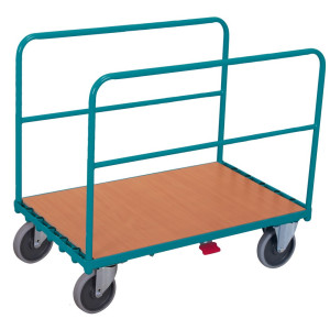 Wózek transportowy do płyt Ameise®, z 2 barierkami, udźwig 500 kg, powierzchnia ładunkowa szer. x gł. 1273 x 740 mm