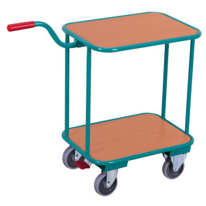 Piętrowy transporter z uchwytem Ameise®, 2 piętra o wymiarach 603 × 450 mm