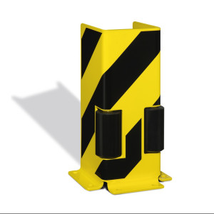 Osłona przeciwuderzeniowa z rolkami prowadzącymi, profil U, wys. x szer. x gł. 400 x 160 x 160 mm