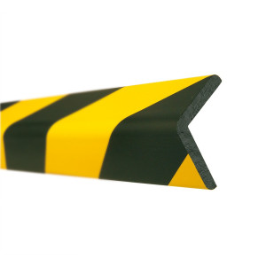 Ochrona przed uderzeniami do krawędzi MORAVIA, kształt kątowy, szpiczasty, magnetyczna, wys. x szer. 60 x 60 mm, długość 1 m
