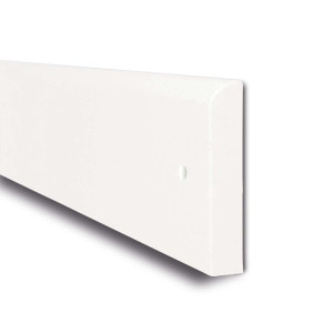 Zabezpieczenie przed uderzeniem MORAVIA do ścian, do montażu, wys. x szer. 150 x 10 mm, długość 2060 mm, kolor biały