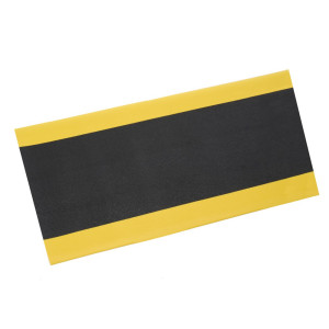 Mata przeciwzmęczeniowa HEMMDAL ErgoSoft Classic, teksturowana, 1-warstwowa, szer. x dł. 600 x 1200 mm, kolor czarny/żółty