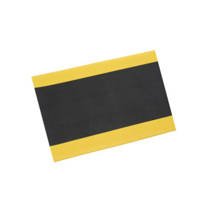 Mata przeciwzmęczeniowa HEMMDAL ErgoSoft Classic, teksturowana, 1-warstwowa, szer. x dł. 600 x 900 mm, kolor czarny/żółty