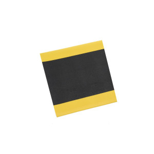 Mata przeciwzmęczeniowa HEMMDAL ErgoSoft Classic, teksturowana, 1-warstwowa, szer. x dł. 600 x 600 mm, kolor czarny/żółty