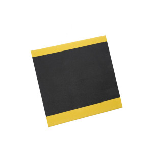 Mata przeciwzmęczeniowa HEMMDAL ErgoSoft Classic, teksturowana, 1-warstwowa, szer. x dł. 900 x 900 mm, kolor czarny/żółty