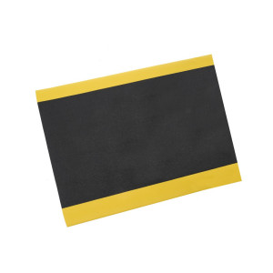 Mata przeciwzmęczeniowa HEMMDAL ErgoSoft Classic, teksturowana, 1-warstwowa, szer. x dł. 900 x 1200 mm, kolor czarny/żółty