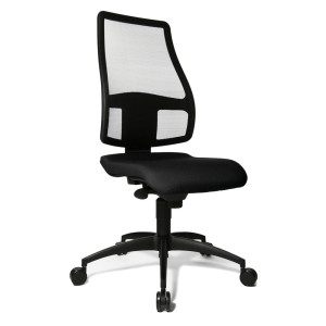 Biurowe krzesło obrotowe Topstar® Synchro, oddychające oparcie siatkowe, czarne