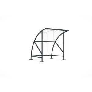 Zadaszenie SWING z okrągłym łukiem, szerokość 2040 mm, RAL 7016 antracytowy szary