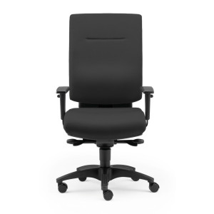 Krzesło biurowe z dyskiem międzykręgowym SITWELL STEIFENSAND MyChair, bardzo szerokie, z kółkami do dywanów, poliester, udźwig 150 kg