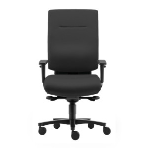 Krzesło biurowe z dyskiem międzykręgowym SITWELL STEIFENSAND MyChair, bardzo szerokie, z kółkami do dywanów, poliester, udźwig 180 kg