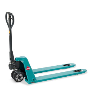 BESTSELLER Niskoprofilowy ręczny wózek paletowy Ameise® PTM 1.5, udźwig 1500 kg, długość wideł 1150 mm, guma/poliuretan, podwójne rolki