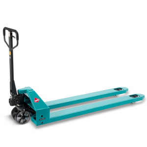 Ręczny wózek paletowy Ameise® PTM 3.5, udźwig 3500 kg, długość wideł 1800 mm, poliuretan, podwójne rolki
