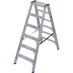 Drabina ze stopniami wolnostojąca KRAUSE® STABILO, dwustronna, udźwig 225 kg, 2 x 6 stopni