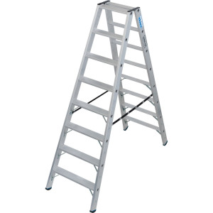 Drabina ze stopniami wolnostojąca KRAUSE® STABILO, dwustronna, udźwig 225 kg, 2 x 8 stopni